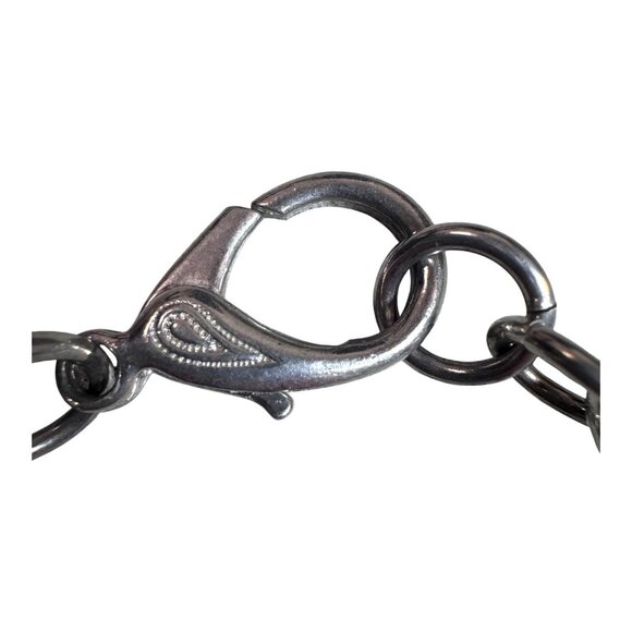 Estate Signed J Jansen Designs Brutalist Silver Plated Statement Necklace Modern - Picture 8 of 14